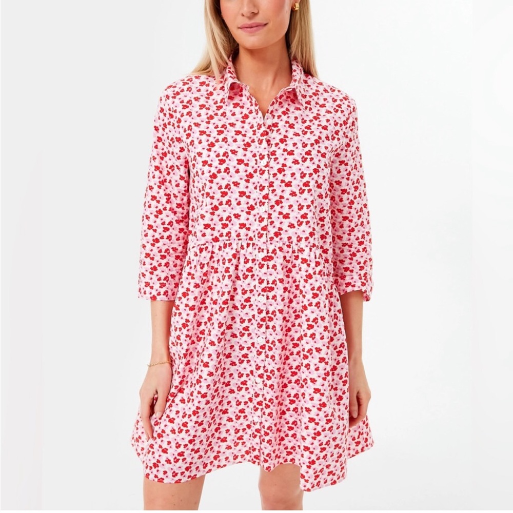 Tuckernuck Hyacinth House Red Floral Valentina Mini Dress